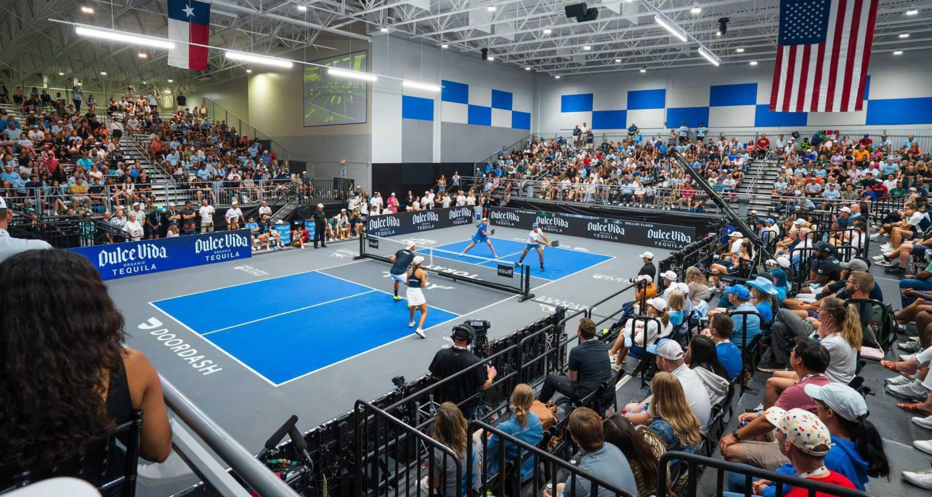 People playing pickleball