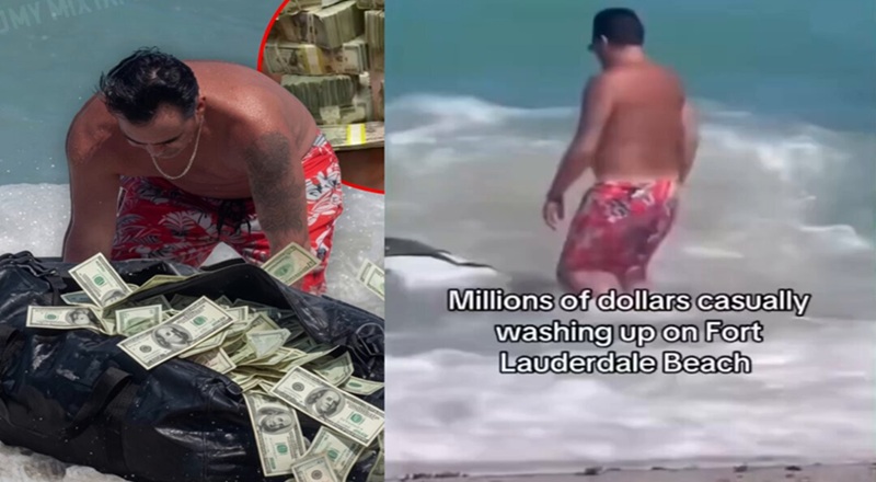 Florida man finds millions of dollars in cash on beach, calls cops