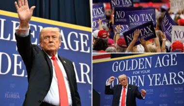 Trump hangs with seniors in Florida's Villages –  touts everything he's done to make life more affordable