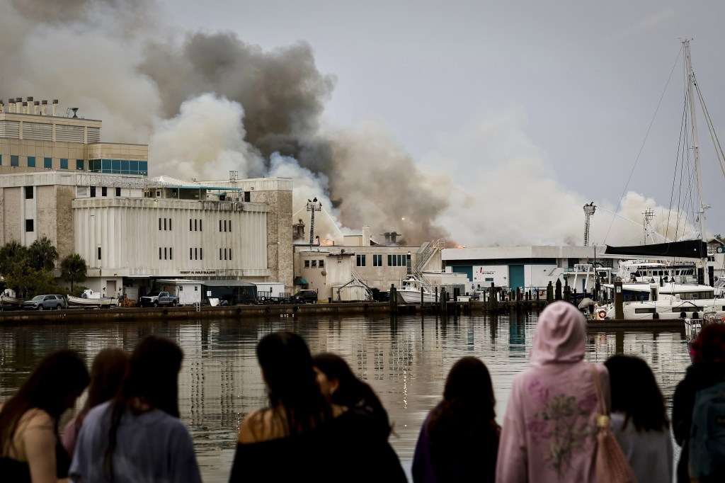 Fire at University of South Florida at St. Petersburg. 