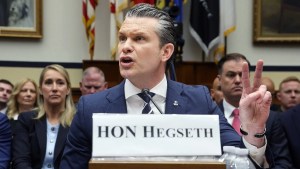 U.S. Secretary of Defense Pete Hegseth testifies before the House Armed Services Committee in the Rayburn House Office Building on April 29, 2026 in Washington, DC.