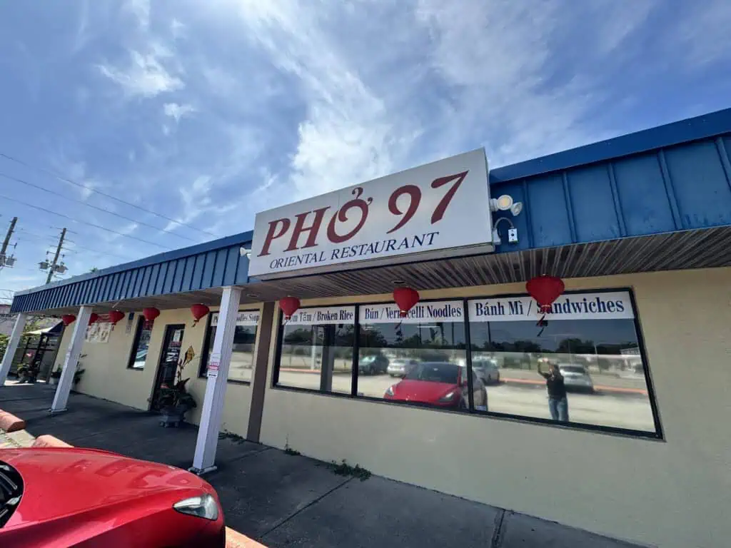 The exterior of a restaurant