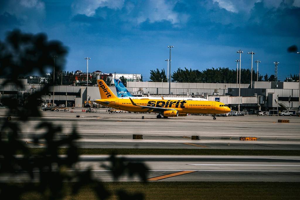 Spirit plane at Fort Lauderdale-Hollywood International Airport