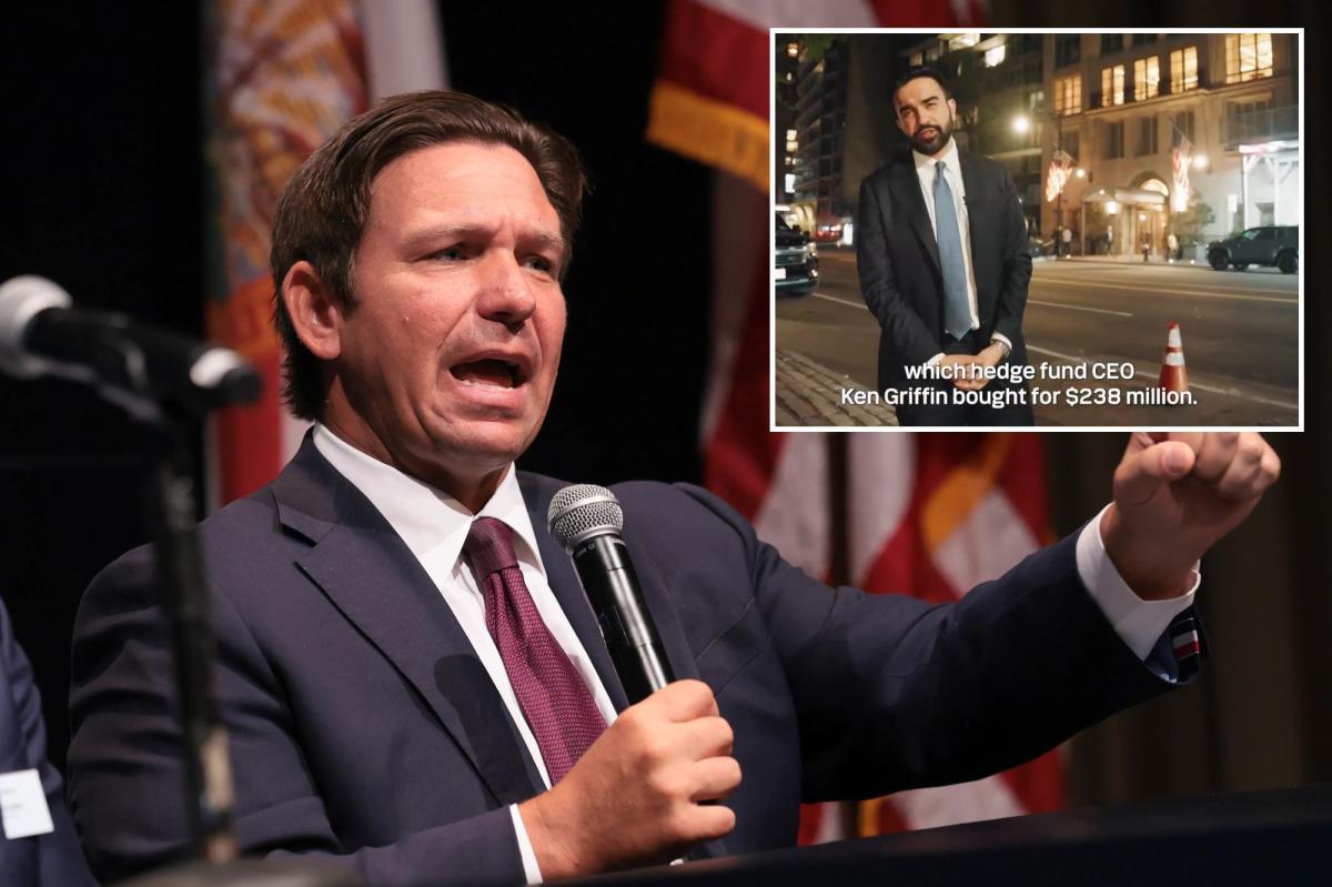 Ron DeSantis brands NYC mayor Zohran Mamdani 'realtor of the year' for driving taxpayers to Florida