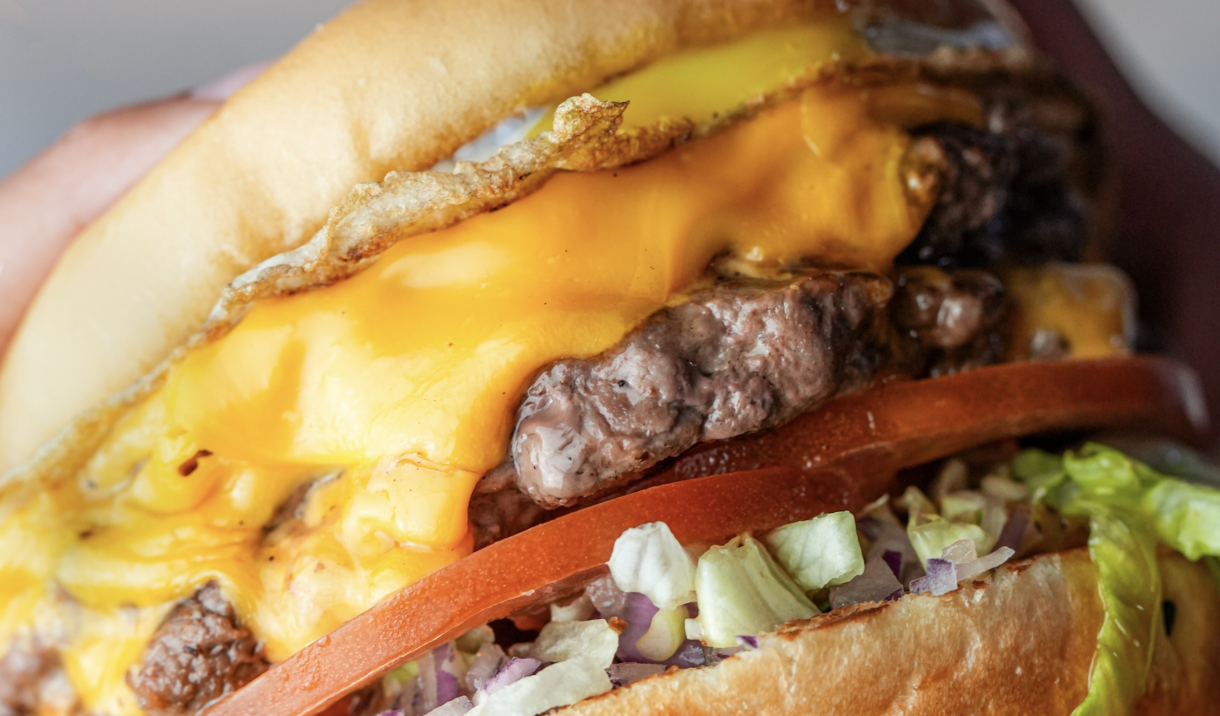 A burger with toppings