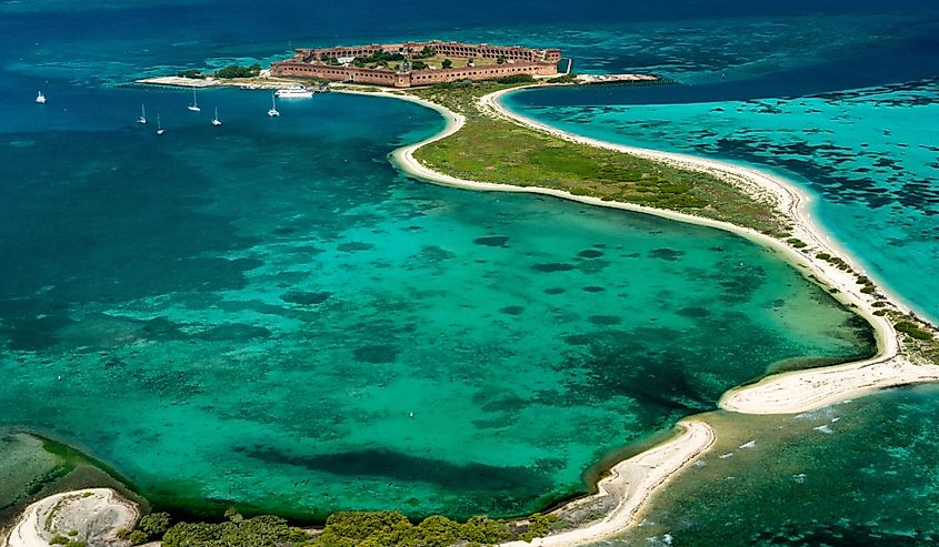 Overlooking Dry Tortugas National Park, Florida.