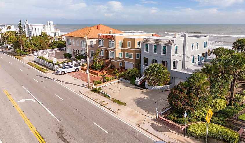 Waterfront homes in Ormond Beach, Florida.