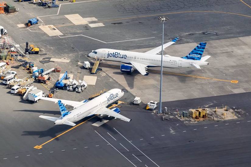 JetBlue A220s on the tarmac