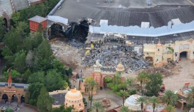 Sinbad Theater Demolition Underway in The Lost Continent at Universal Studios Florida
