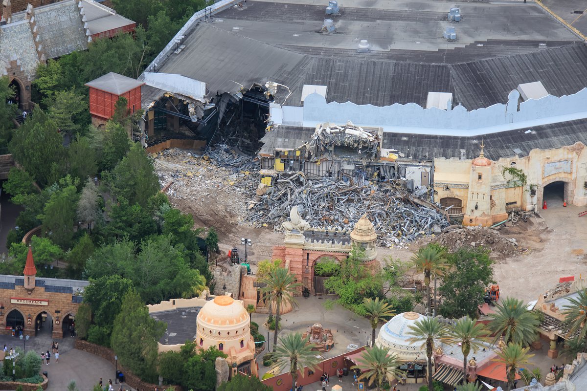 Sinbad Theater Demolition Underway in The Lost Continent at Universal Studios Florida