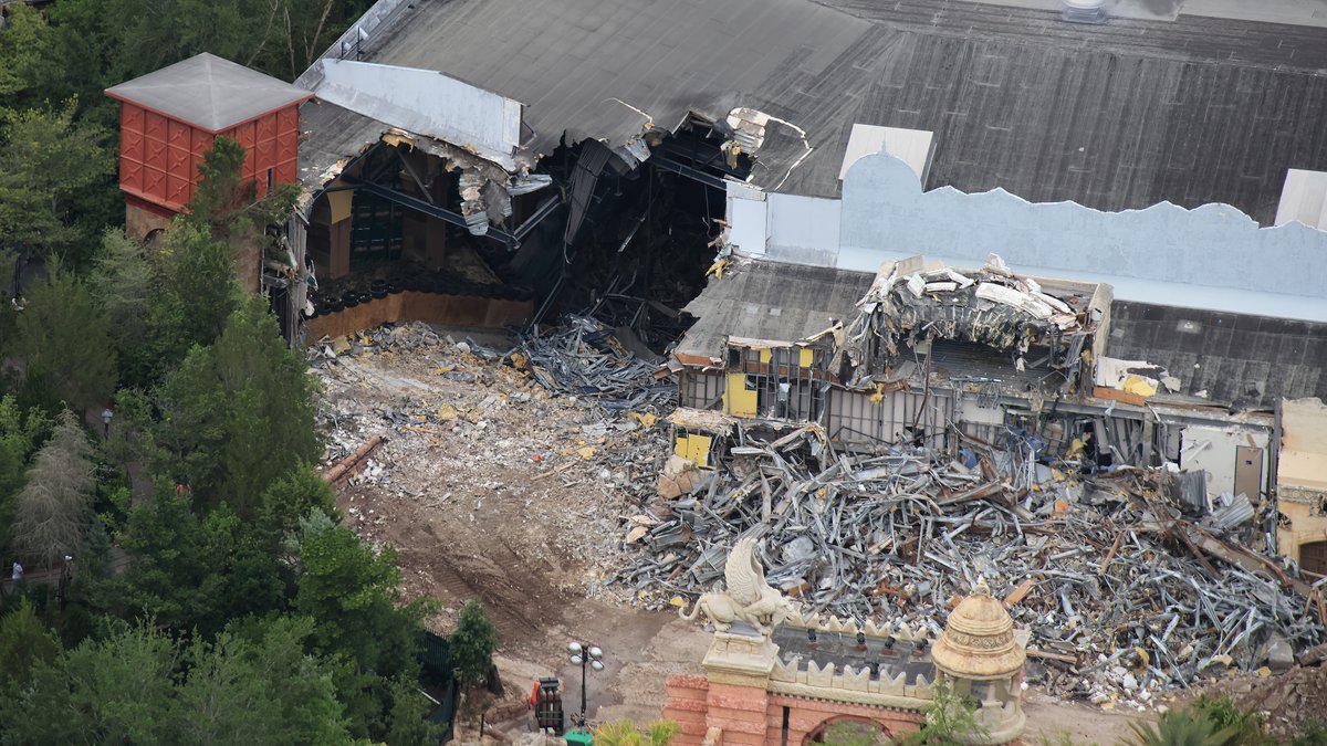 Sinbad Theater Demolition Underway in The Lost Continent at Universal Studios Florida