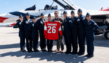 Tkachuk has ‘one of the greatest experiences of my life’ flying with U.S. Air Force Thunderbirds