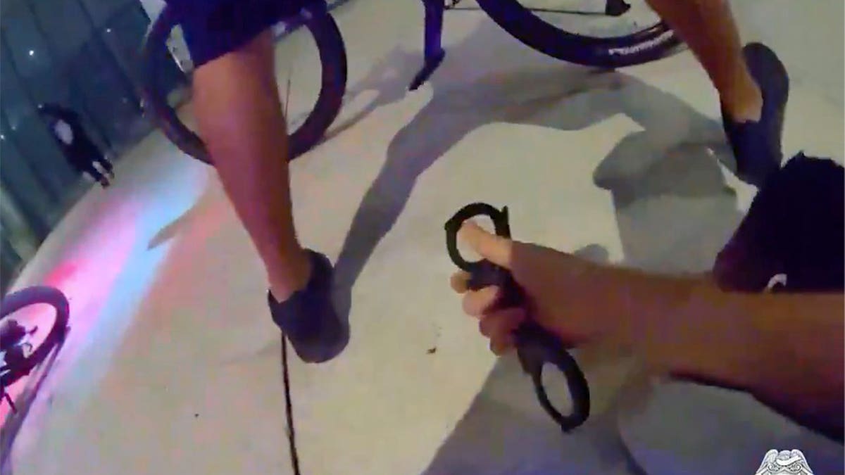 Group of teenagers detained by police officers in Tampa Florida