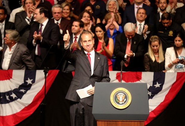 Congressman Mario Diaz Balart spoke before President Donald Trump unveiled the changes he made in his first term to former President Barack Obama's policies toward Cuba, on June 12, 2017. Mike Stocker, South Florida Sun-Sentinel