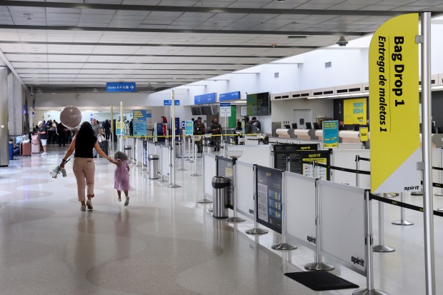 Spirit Airlines cancelled flights at Fort Lauderdale-Hollywood International Airport on Saturday, May 2, 2026. (Mike Stocker/South Florida Sun Sentinel)