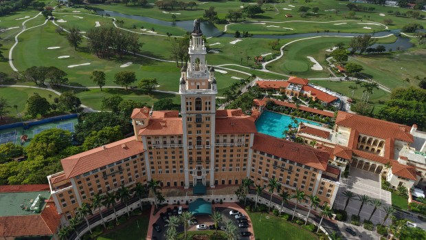 The iconic Biltmore Hotel in Coral Gables on Wednesday, April 1, 2026. (Joe Cavaretta/South Florida Sun Sentinel)
