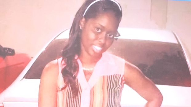 An undated photo of Trukita Scott is displayed during a press conference at the Fort Lauderdale Police Department on Tuesday, May 19, 2026, announcing the recent discovery of her remains. Scott went missing in June 2014. (Carline Jean/South Florida Sun Sentinel)
