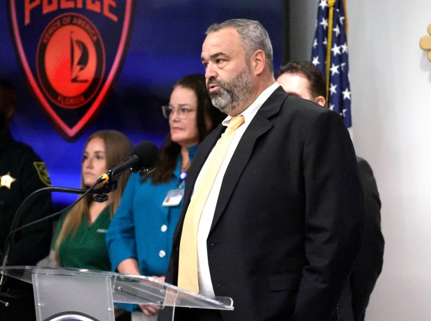 Steve Novak of the Broward Sheriff's Office Homicide Unit speaks during a press conference at the Fort Lauderdale Police Department on Tuesday, May 19, 2026, announcing the recent discovery of Trukita Scott's remains. (Carline Jean/South Florida Sun Sentinel)