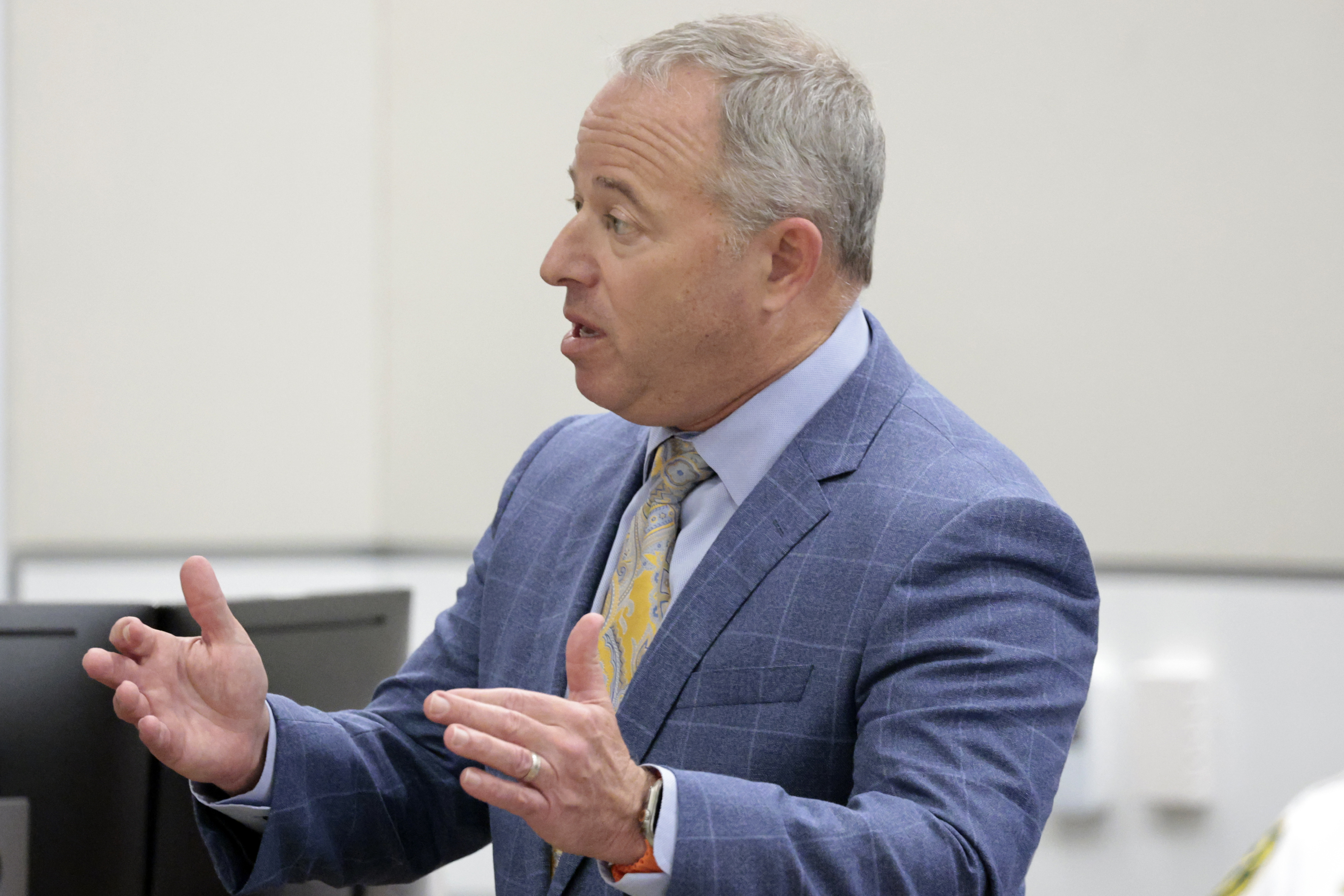 Defense attorney Robert Horwitz speaks in court on the first...