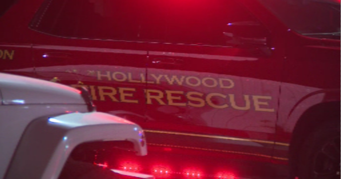 Hollywood fire crews extinguish business structure fire