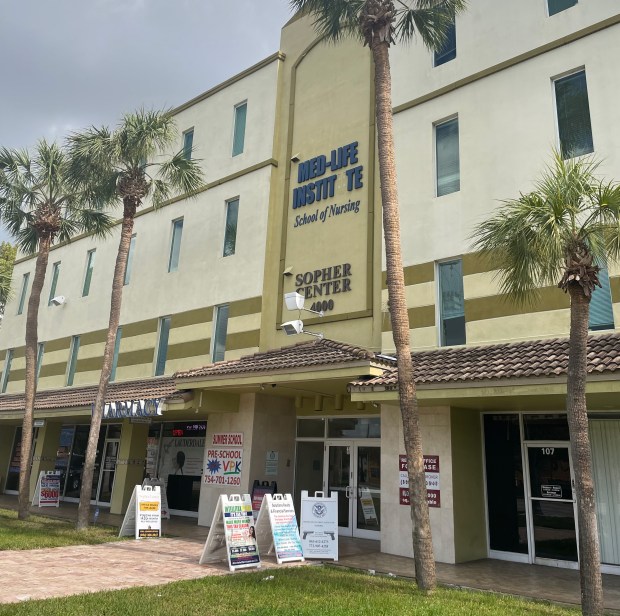 The former leaders of the now-closed Med-Life Institute in Lauderdale Lakes are accused of selling fraudulent nursing degrees. It is one of more than a dozen schools, most of them in South Florida, implicated in Operation Nightingale, an FBI probe that led to charges against the former administrators and employees of these schools. (The Florida Department of Education's Commission for Independent Education via the Texas Board of Nursing)