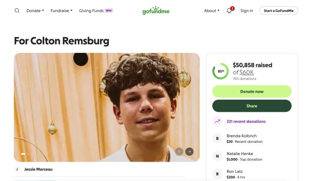 A GoFundMe fundraiser has been set up for  Colton Remsburg, a 13-year-old boy fatally injured on Mother's Day in Lake Nona while riding an electric scooter. (GoFundMe.com)