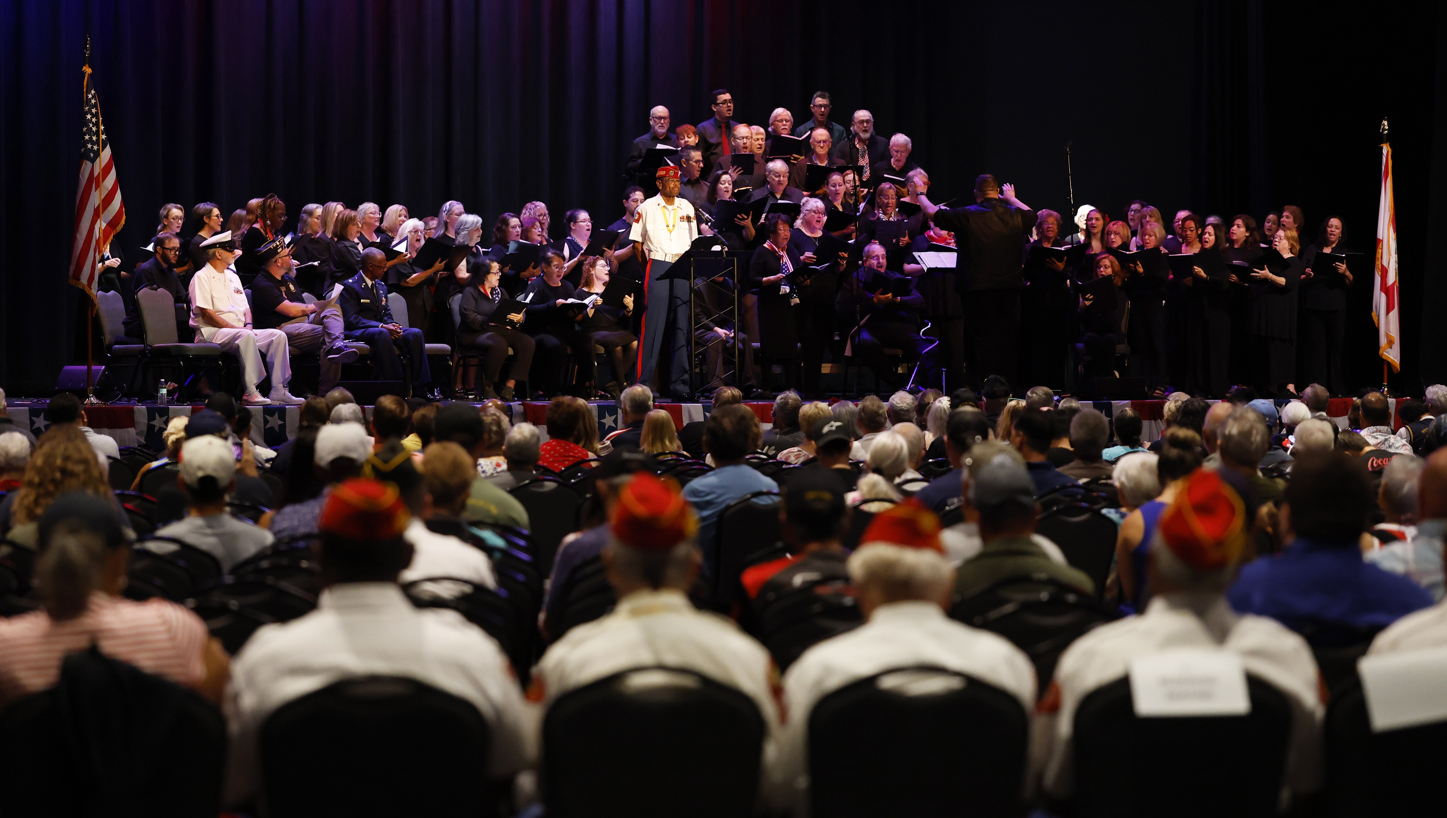 The Lake County Community Choir performs during the Memorial Day...