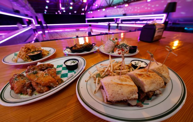 Food offerings at Primrose Lanes, on Tuesday, May 12, 2026. (Ricardo Ramirez Buxeda/ Orlando Sentinel)
