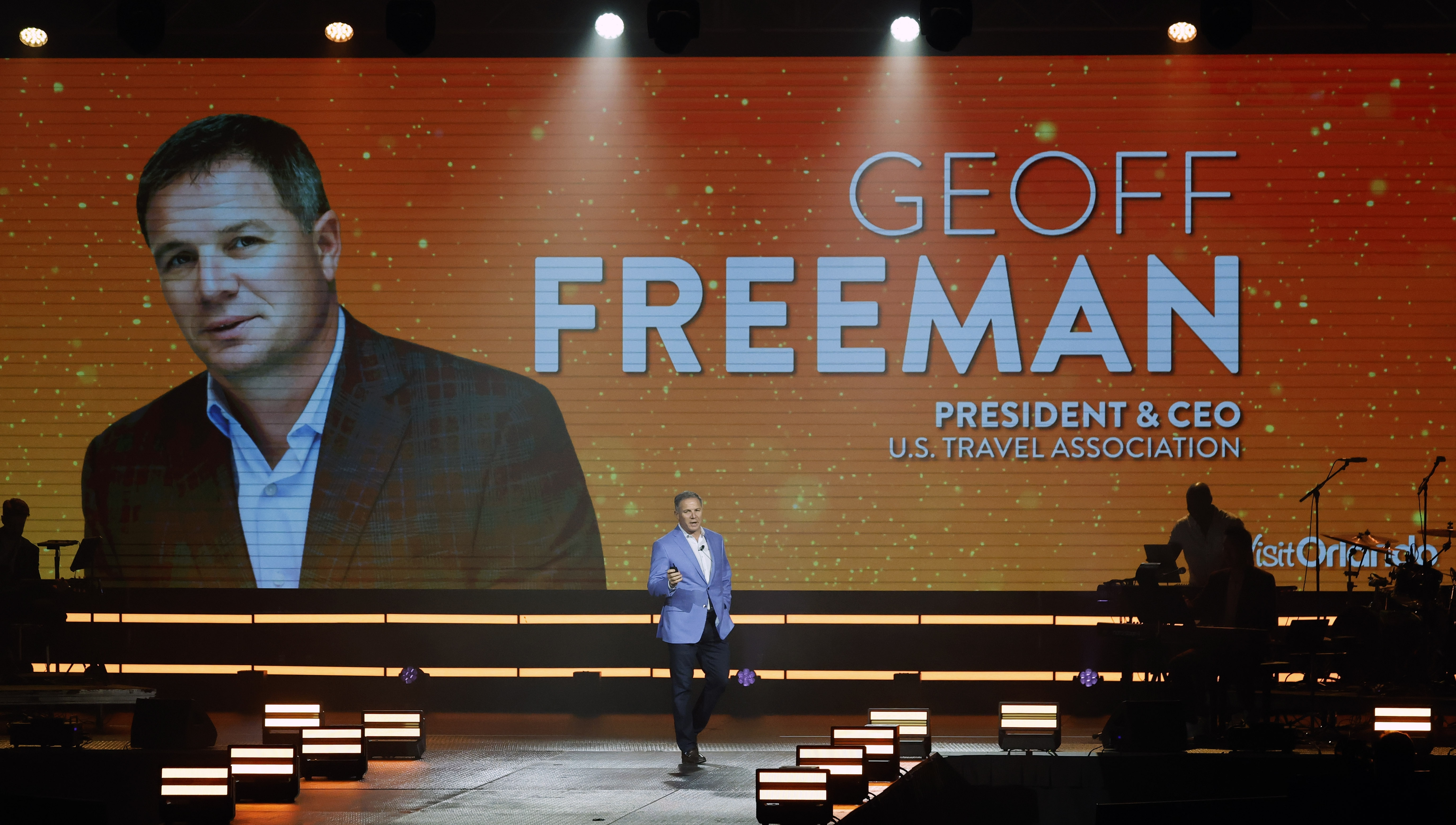 U.S. Travel Association President and CEO Geoff Freeman speaks during...