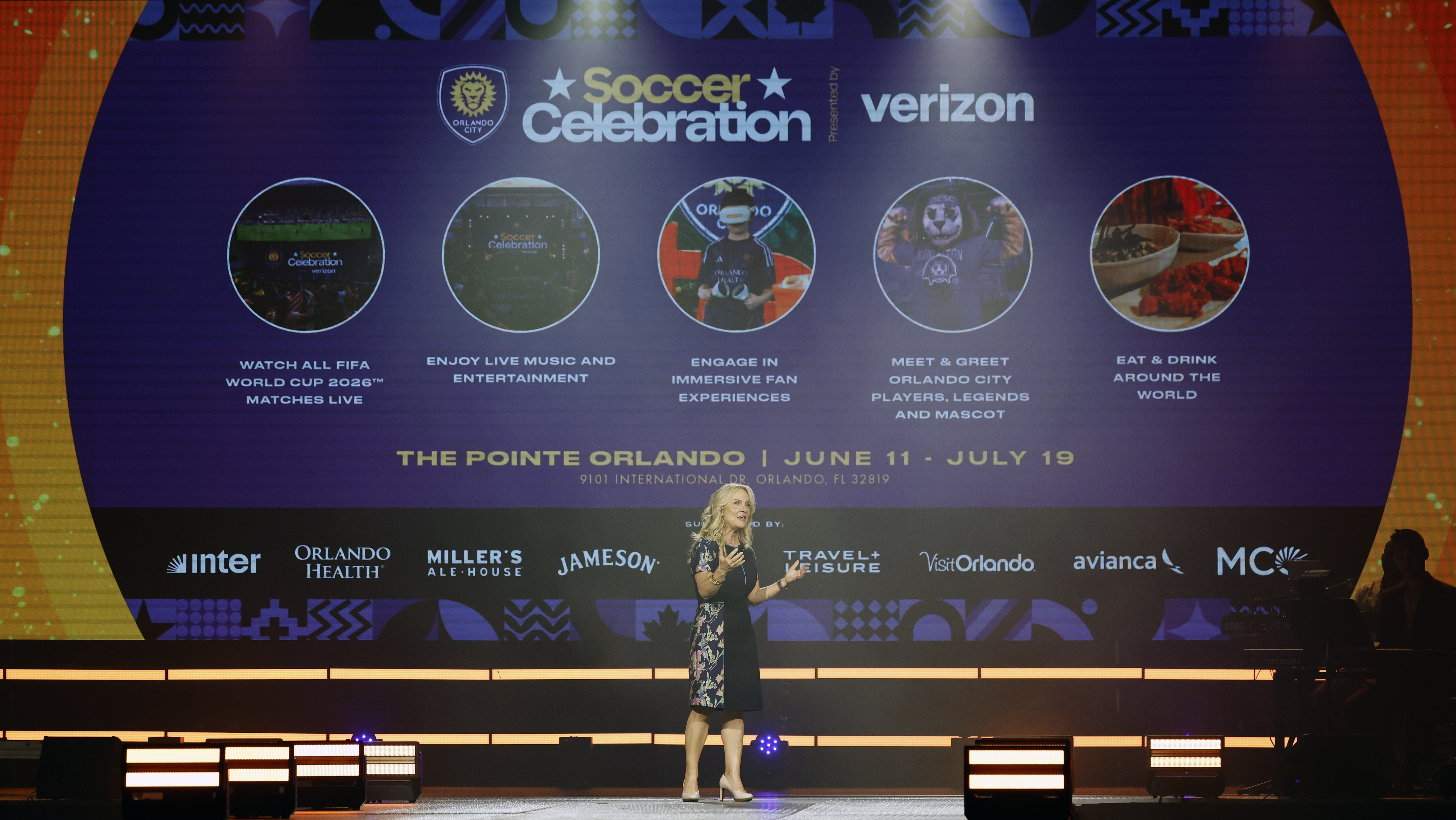 Visit Orlando President and CEO Casandra Matej speaks during the...