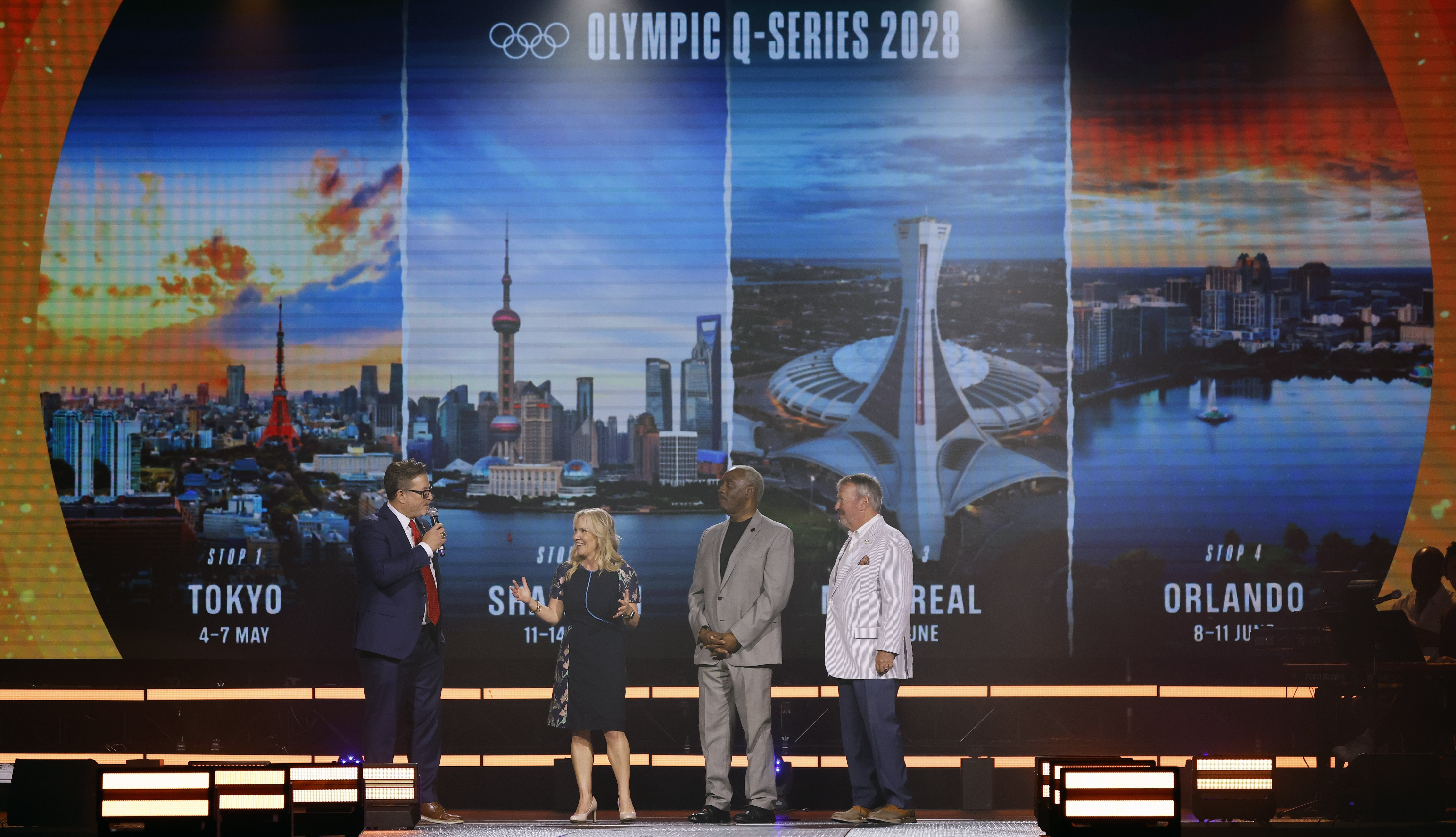 From left, Greater Orlando Sports Commission President and CEO Jason...