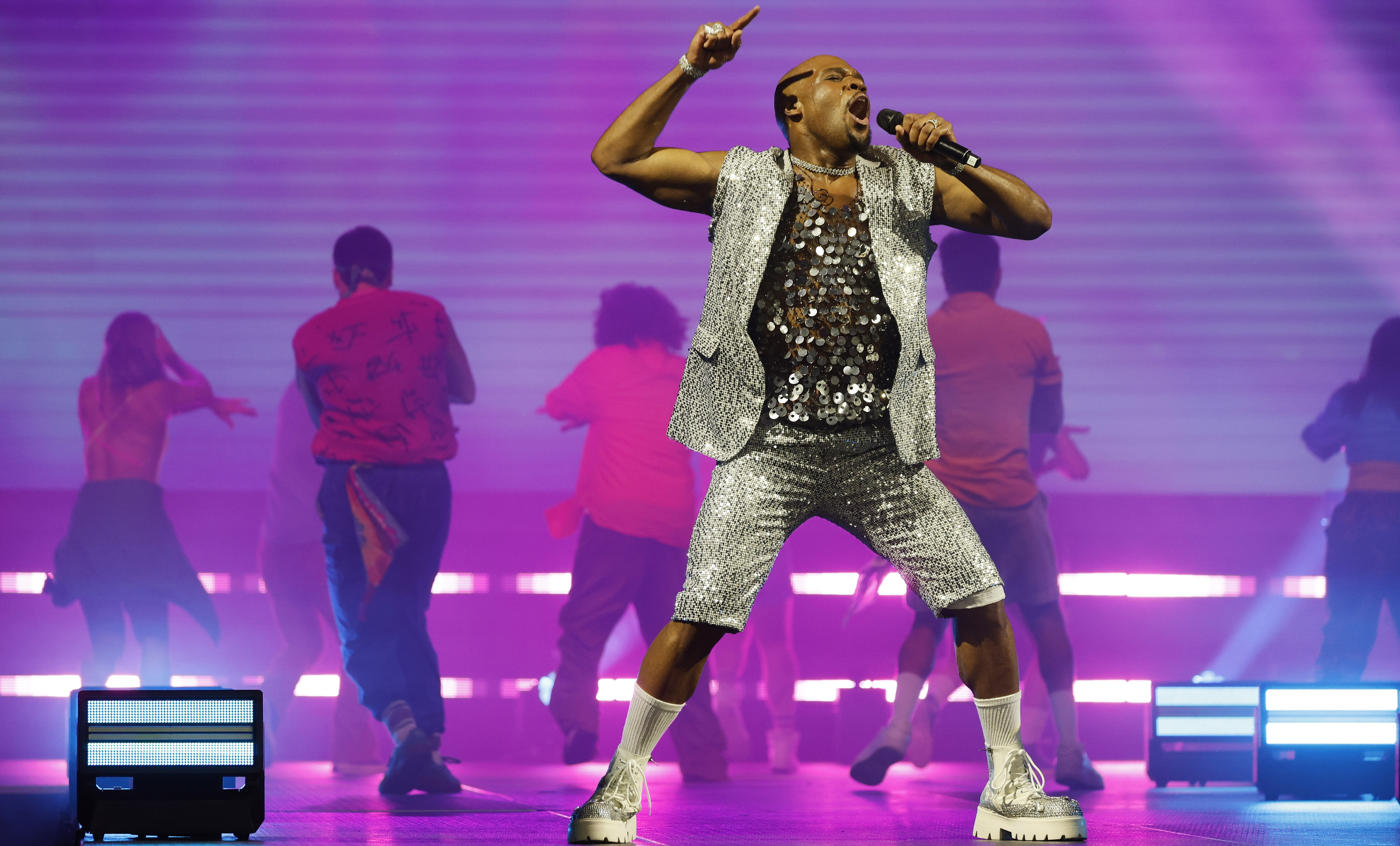 Recording artist and actor Michael James Scott performs during the...