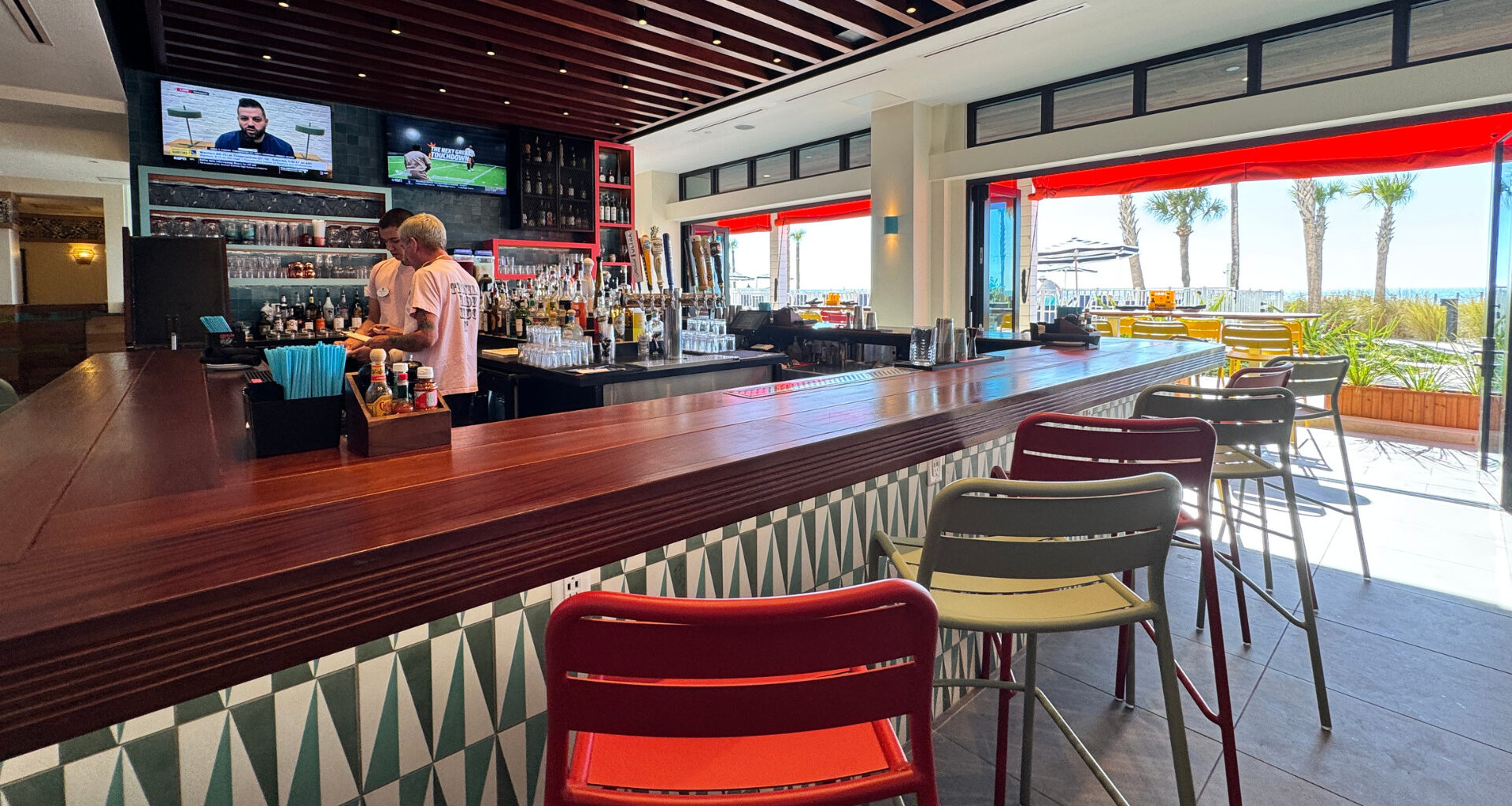 The interior of a Mexican restaurant