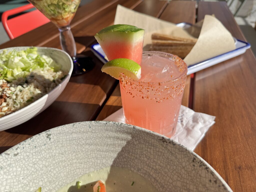 The interior of a Mexican restaurant