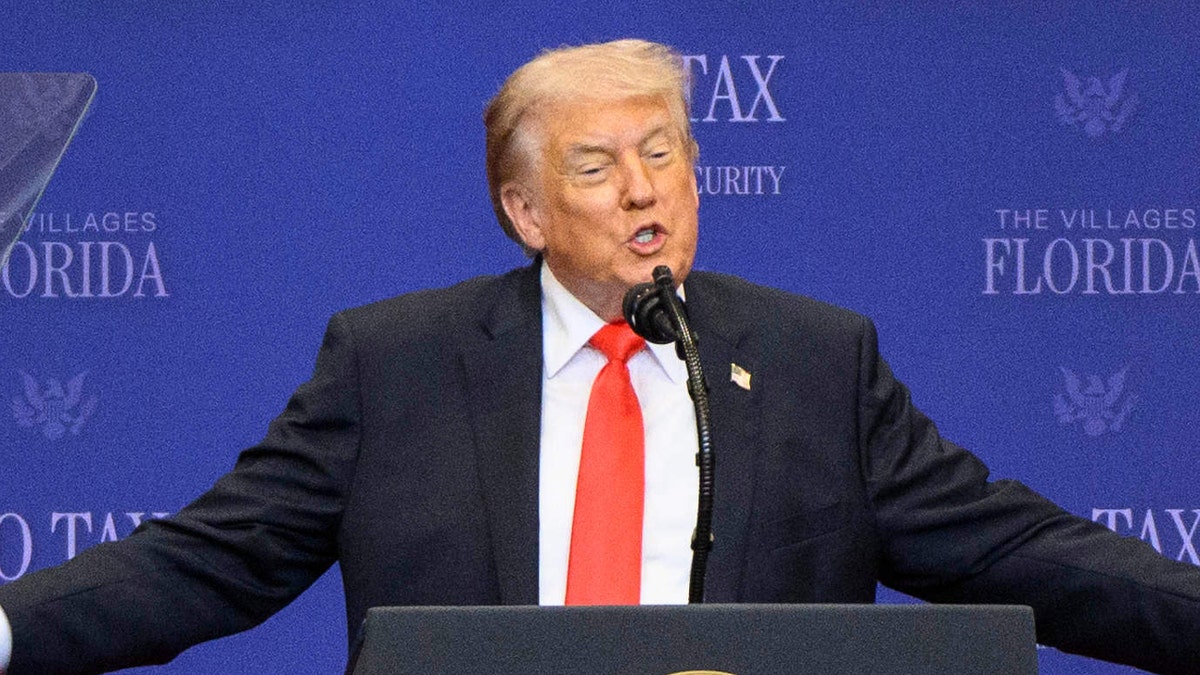 Trump at the podium