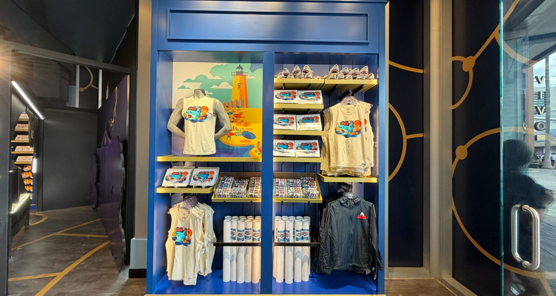 New Jaws themed merchandise at Universal Orlando's Citywalk Legacy Store.