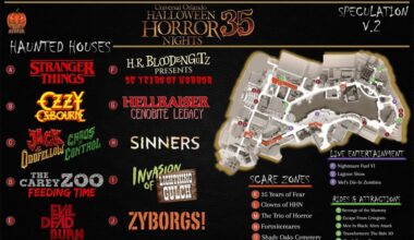 A new post from Hallowed_Horror on X/Twitter has revealed a new speculation map for Halloween Horror Nights 35 at Universal Orlando Resort.