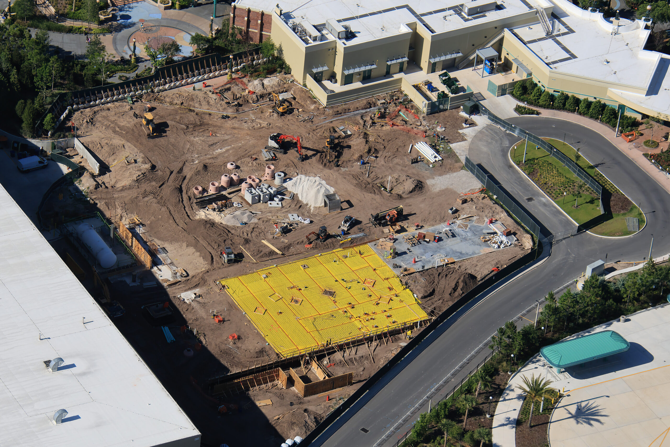 Moisture Barrier Ready for Concrete at Future Events Center in Epic Universe