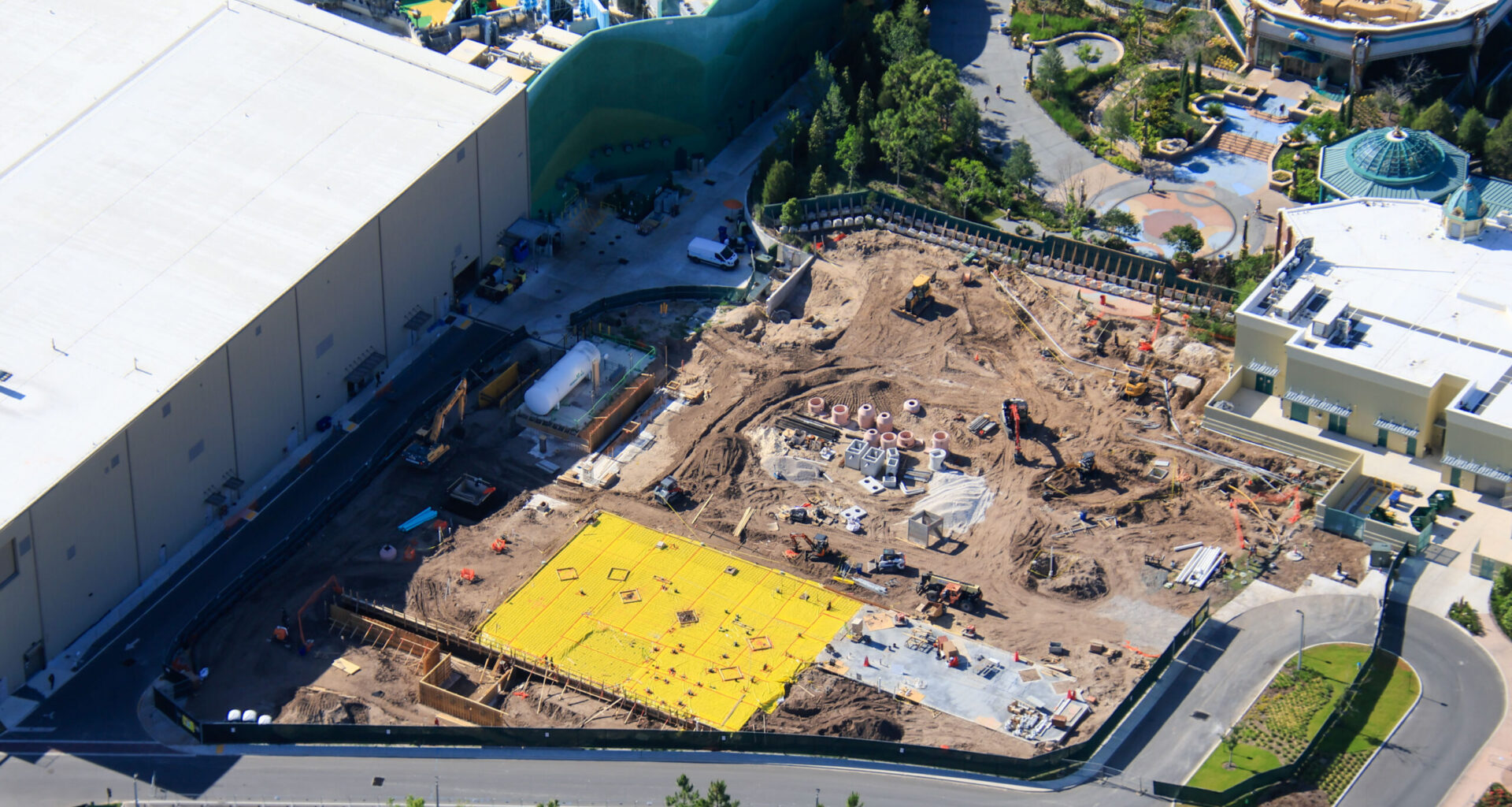 Moisture Barrier Ready for Concrete at Future Events Center in Epic Universe
