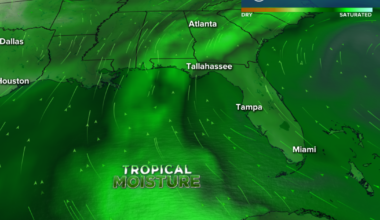 First to Know forecast: Moisture connection, more rainy areas