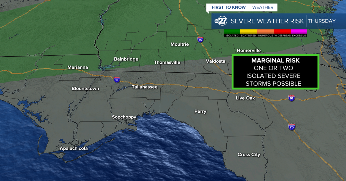 NWS-Tallahassee says severe weather possible