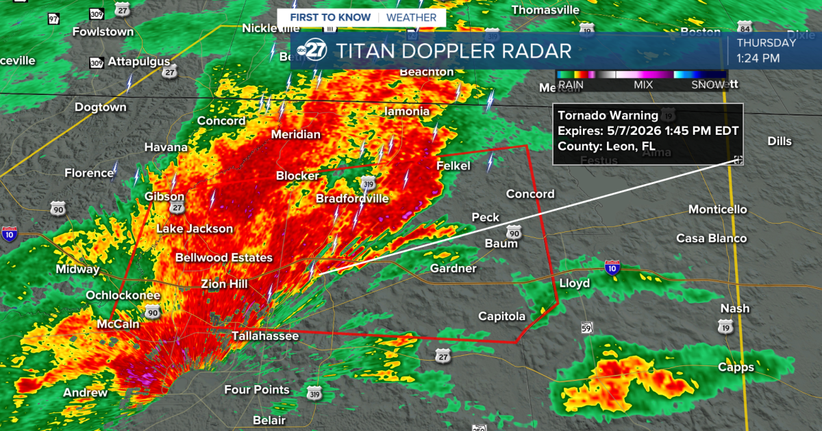 Tornado Warning in effect for Northeast Tallahassee