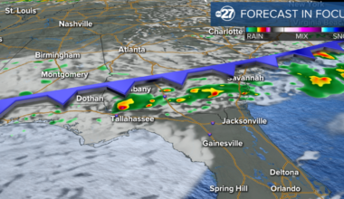Thursday storms more north, less south