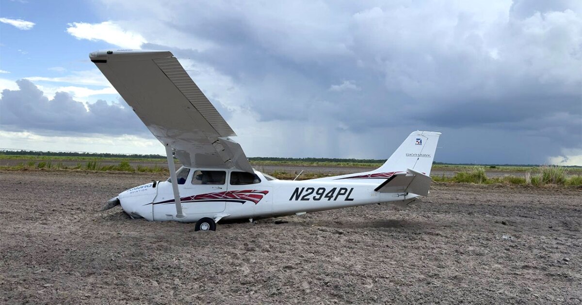 Small plane makes emergency landing in field