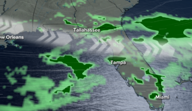 More nighttime clouds and showers