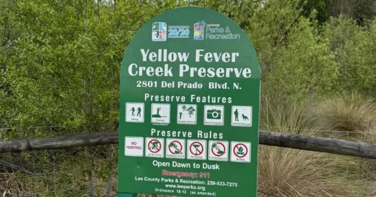 Yellow Fever Creek preserve parking lot closed June 1 through 4; trails remain open | WGCU News