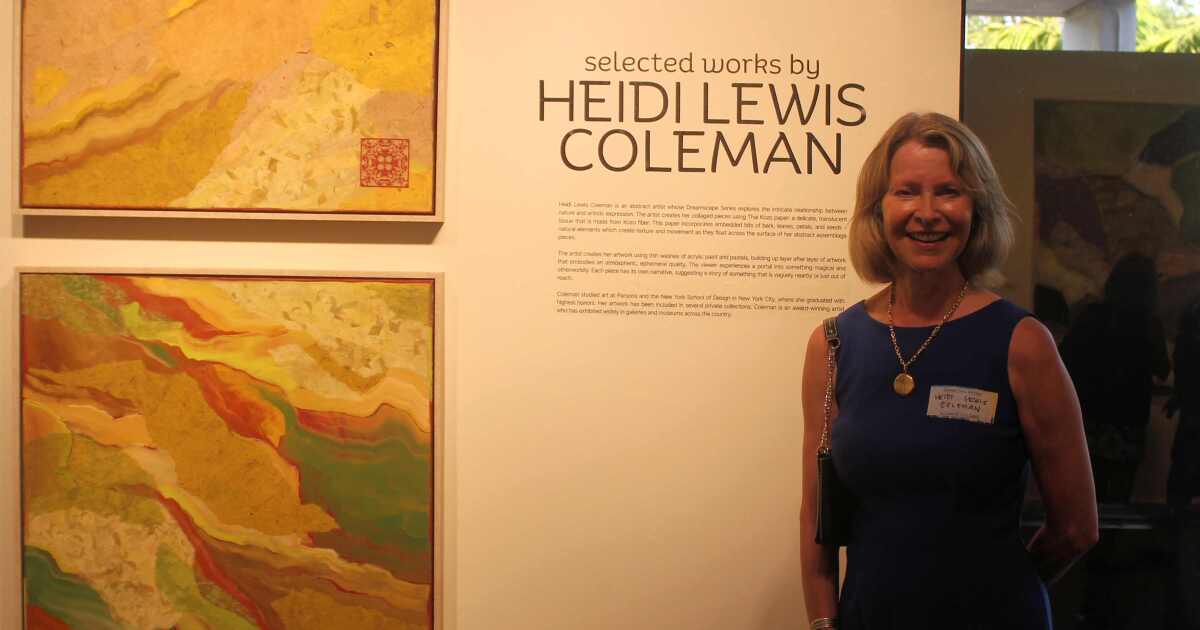 At 'Dreamscapes' opening, artist Heidi Lewis Coleman discovers she has something in common with Bob Rauschenberg | WGCU News