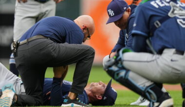 Tampa Bay Rays' Griffin Jax hit by line drive, day to day with bruised back