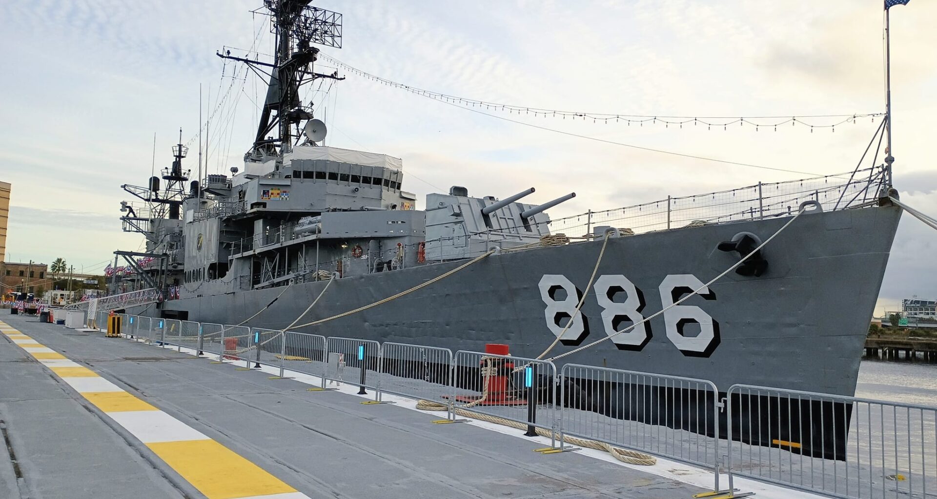 Ashley Moody hails military service on floating Navy museum in downtown Jacksonville