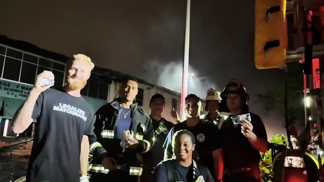 Free sandwiches brought to firefighters fighting USF fire